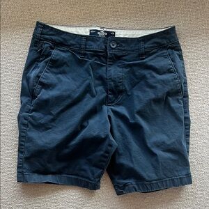 Hollister navy flat Front Shorts Casual Style